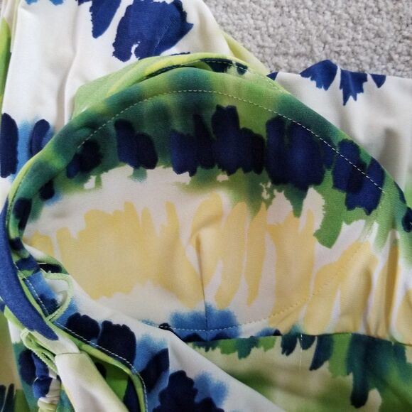 Dressbarn Racerback TieDye Midi Maxi Tank Dress Skinny Strap - Great Color Combo - Picture 12 of 15